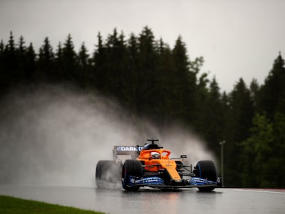 Coche del equipo McLaren en la clasificación del Gran Premio de Estiria (Austria), el 11 de julio.
