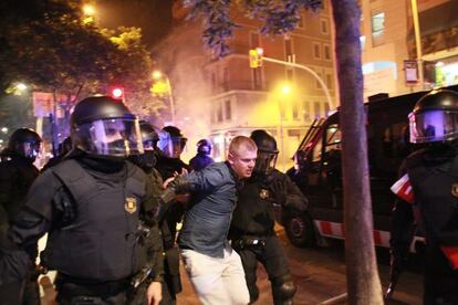 Protestas por los desalojos de Can Vies en mayo. 