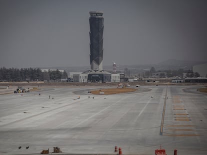 Las instalaciones del nuevo Aeropuerto Internacional  Felipe Ángeles (AIFA) el 13 de marzo de 2022.