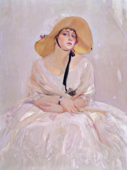 Retrato de la actriz Raquel Meller, pintado por Joaquín Sorolla, en 1918.