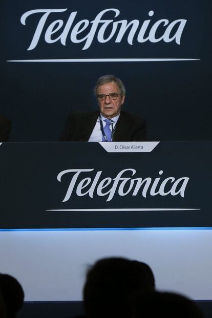 El presidente de Telef&oacute;nica, C&eacute;sar Alierta. 