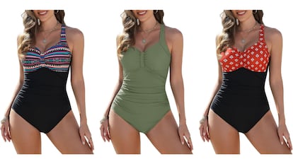 Estos bañadores para mujer son reductores y estilizan la figura.