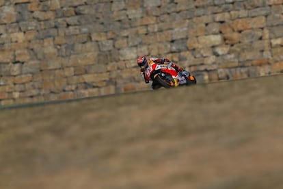Márquez, en el circuito de Alcañiz.
