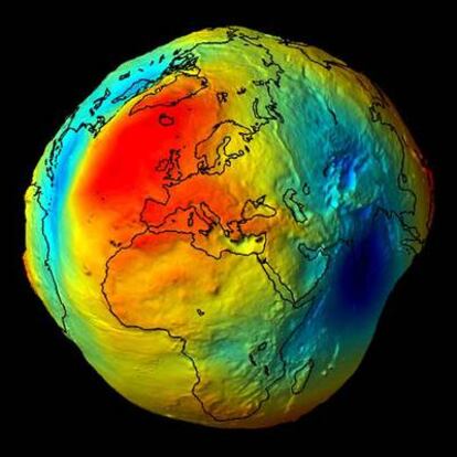 El geoide representa las variaciones en el campo gravitatorio.