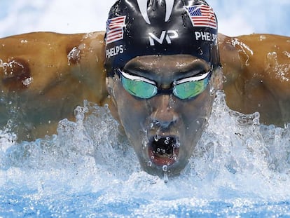 Phelps, durante a final dos 200m borboleta.