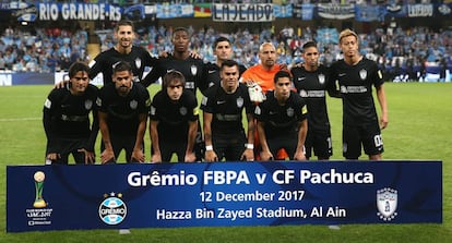 El equipo de Pachuca durante el Mundialito.