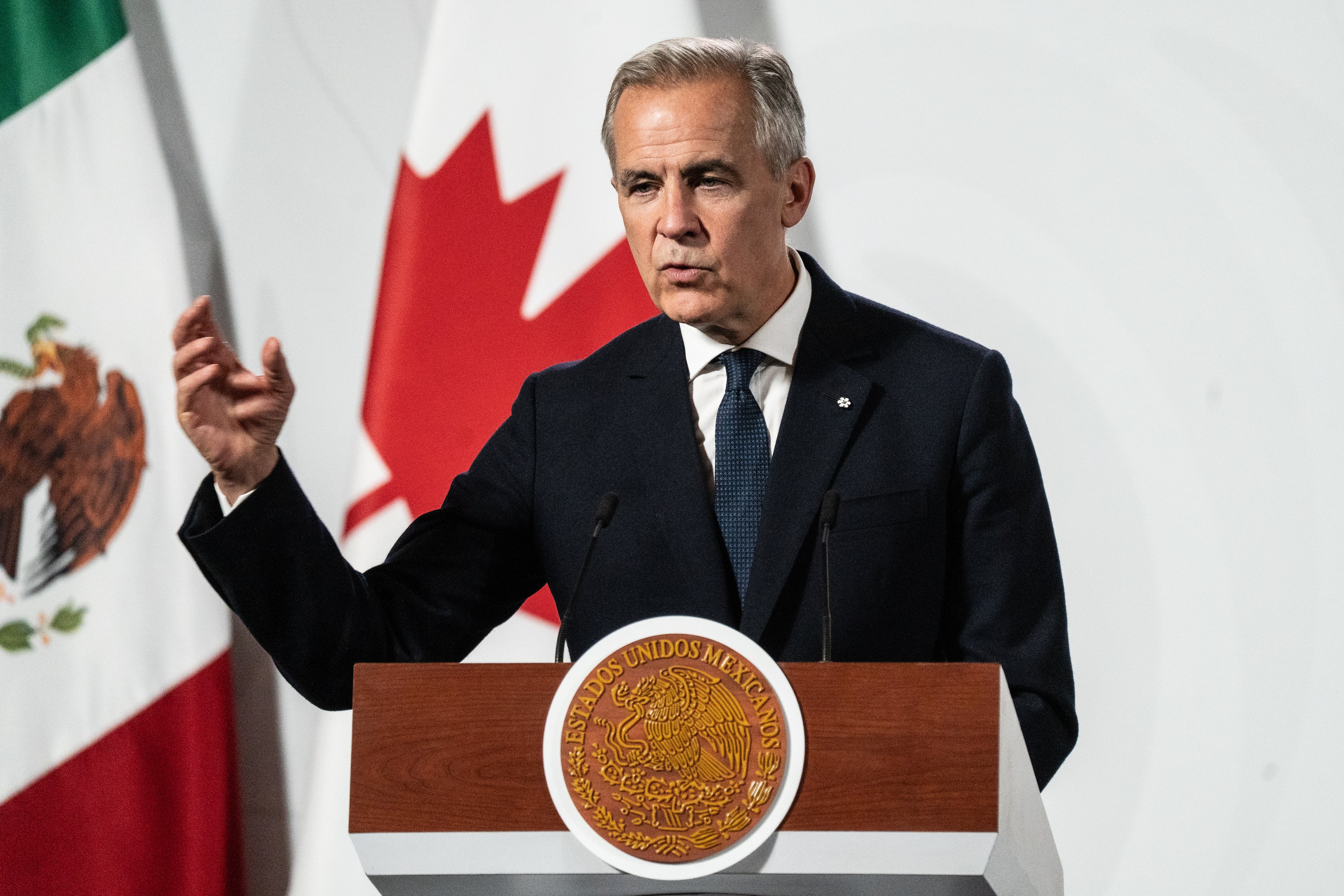 Mark Carney en Ciudad de México, el 18 de septiembre.