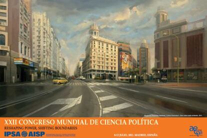 Cartel anunciador del Congreso Mundial de Ciencia Política.