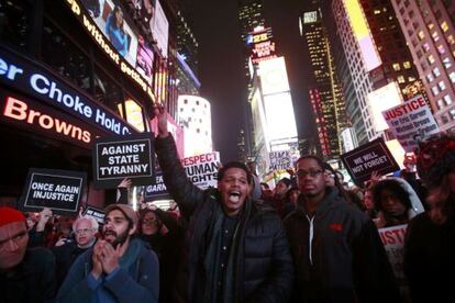 Manifestantes piden justicia por Garner en Nueva York.