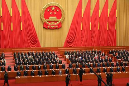 El presidente chino, Xi Jinping, en el Congreso Nacional del pueblo, el 15 de marzo de 2019.