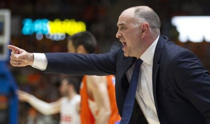 Pablo Laso, durante el encuentro.