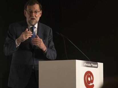 El president de el Gobierno en funcions, Mariano Rajoy, aquest dimarts a Barcelona.