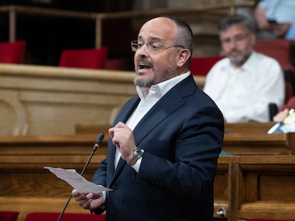 Alejandro Fernández, el pasado 26 de julio en el Parlament.