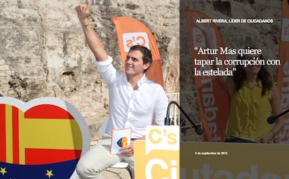 Albert Rivera en un mitin en el anfiteatro romano de Tarragona, el pasado 19 de septiembre.