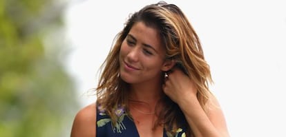 Garbiñe Muguruza posa en Singapur.