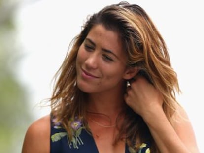 Garbiñe Muguruza posa en Singapur.