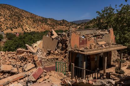 Estado en el que ha quedado la mezquita de Anerni tras el terremoto del pasado viernes. 