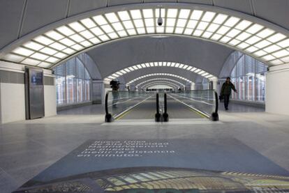 La nueva terminal de llegadas para el tren de alta velocidad en la estación de Atocha, en Madrid.