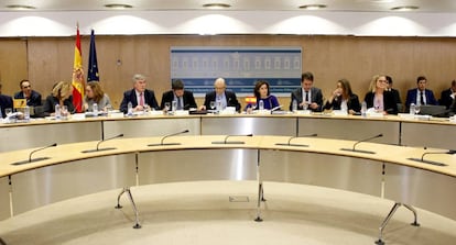 Responsables del Govern espanyol i de les comunitats en l'últim Consell de Política Fiscal i Financera.