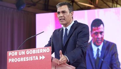 Pedro Sánchez, en la presentación de la propuesta programática del PSOE.