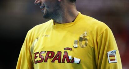 El portero Sterbik, de la selección española de Balonmano.