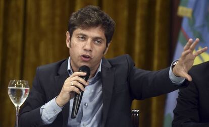 El gobernador de Buenos Aires, Axel Kicillof, en una rueda de prensa celebrada el 27 de diciembre pasado.