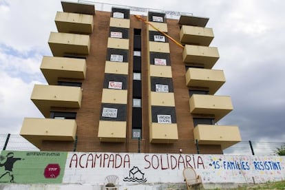 Edificio emblema de la PAH que ha vuelto a ser ocupado.