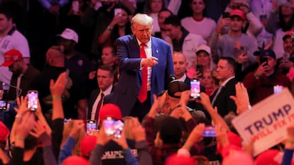 El expresidente y candidato republicano a la reelección Donald Trump, este domingo en el Madison Square Garden de Nueva York.