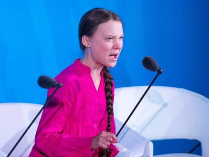 Greta Thunberg en la Cumbre del Clima en Madrid.