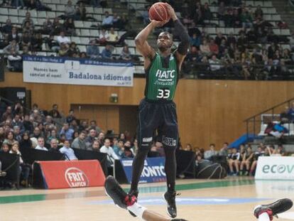 Dos puntos para Hacienda: Imagen del partido entre el Joventut - Morabanc Andorra.