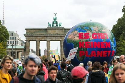 Manifestación en Berlín contra el cambio climático.