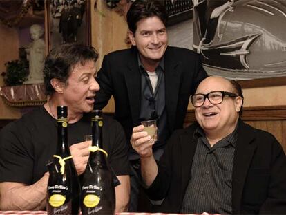 Sylvester Stallone, Charlie Sheen y Danny DeVito