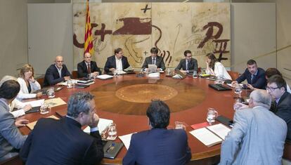 Reunión del consejo ejecutivo del Gobierno de la Generalitat de Cataluña.