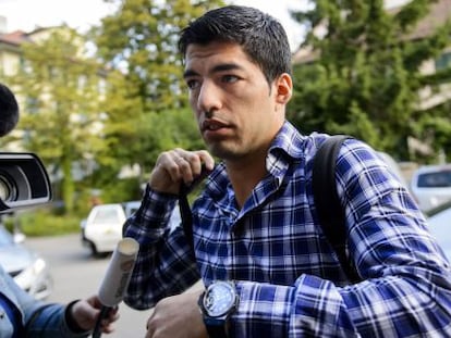 Luis Suarez, antes de su comparecencia del TAS.  