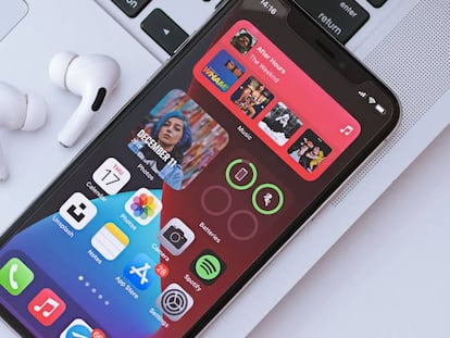 'Widgets' de iOS 14 en un iPhone.