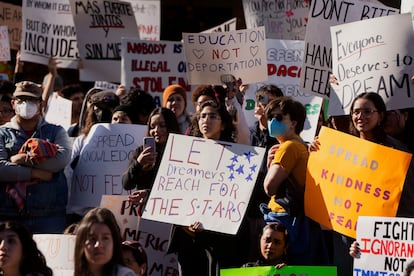 Estudiantes protestan contra las deportaciones en la Universidad Estatal de Arizona, el 31 de enero de 2025.