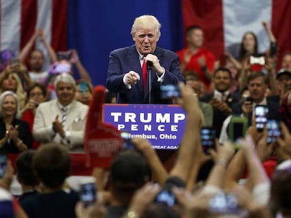 Donald Trump, en un mítin durante su campaña electoral.