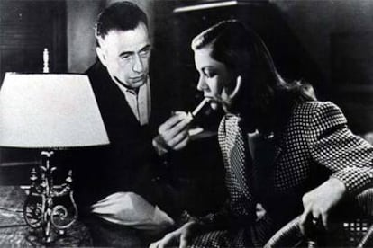Humphrey Bogart y Lauren Bacall, en una imagen de <i>Tener y no tener.</i>