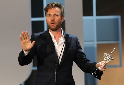 El actor Ewan McGregor recoge el Premio Donostia