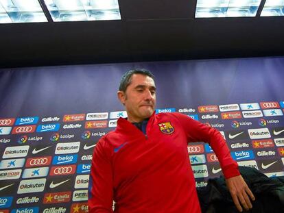 Valverde, en la rueda de prensa antes de medirse al Celta.