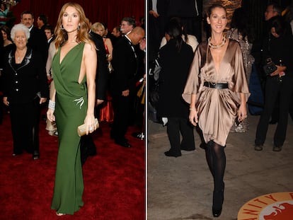 En los Oscar de 2007 (izquierda) y en la posterior fiesta de Vanity Fair (derecha) la cantante apareció con dos estilismos muy alejados de su apuesta actual por las últimas tendencias.