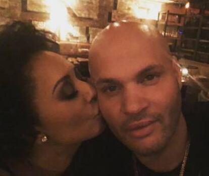 Mel B e Stephen Belafonte, na última foto do casal postada pela cantora em seu Instagram, há dois meses.