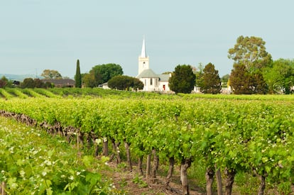 Una iglesia luterana en el valle de Barossa.