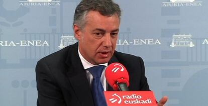 El lehendakari Iñigo Urkullu durante la entrevista.