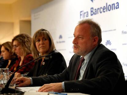 El director general de Fira de Barcelona, Constanti Serrallonga, durante la rueda de prensa ofrecida este jueves.