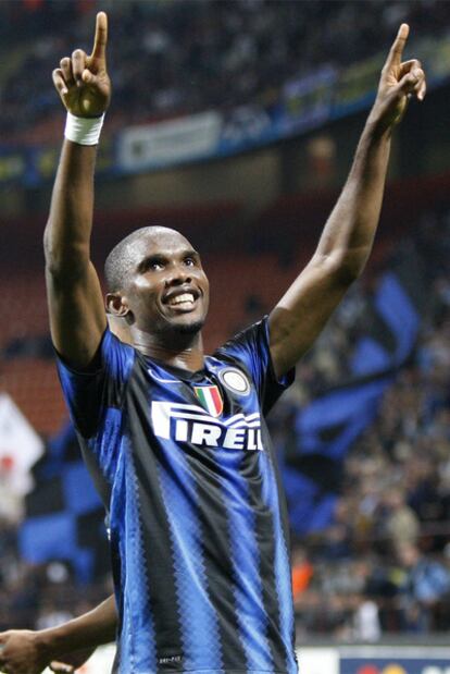 Samuel Eto'o, ante el Werder Bremen.