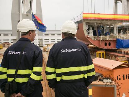 Dos empleados de Navantia.