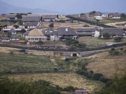Fotograf&iacute;a de enero pasado que muestra parte del complejo habitacional del presidente sudafricano, Jacob Zuma.