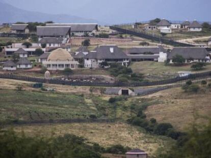 Fotograf&iacute;a de enero pasado que muestra parte del complejo habitacional del presidente sudafricano, Jacob Zuma.