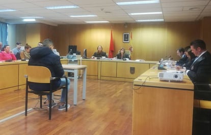 El acusado, durante el juicio.